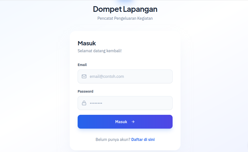 Aplikasi Keuangan Web - Contoh Project Website UMKM oleh Agung Darmawan